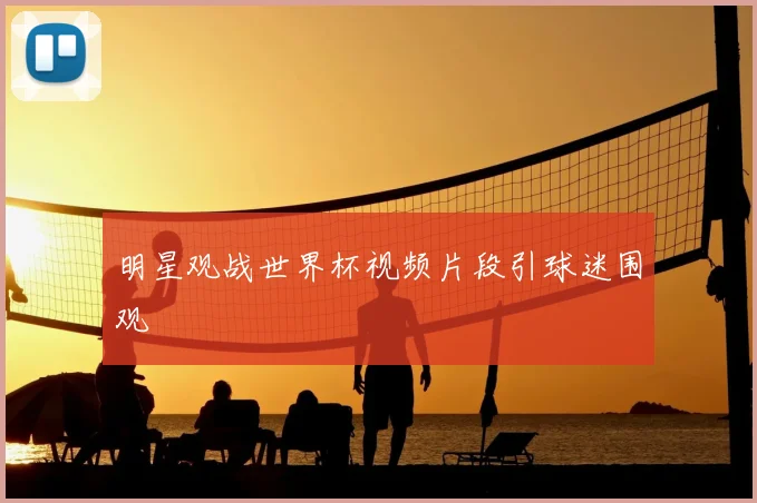 明星观战世界杯视频片段引球迷围观